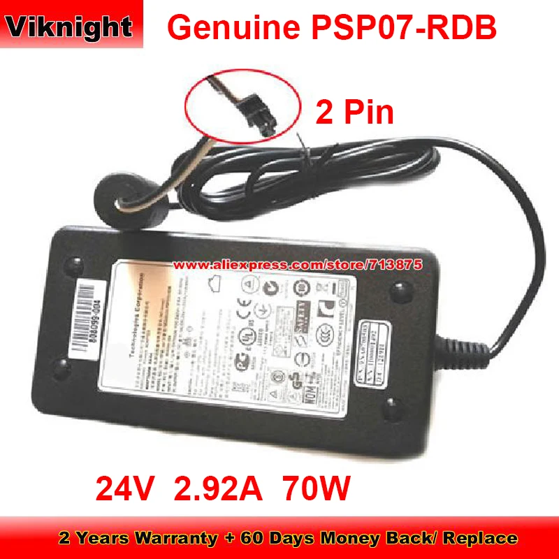 

Genuine PSP07-RDB 24V 2.92A AC Adapter for Zebra GK420D Printer with 2Pin Plug Power Supply