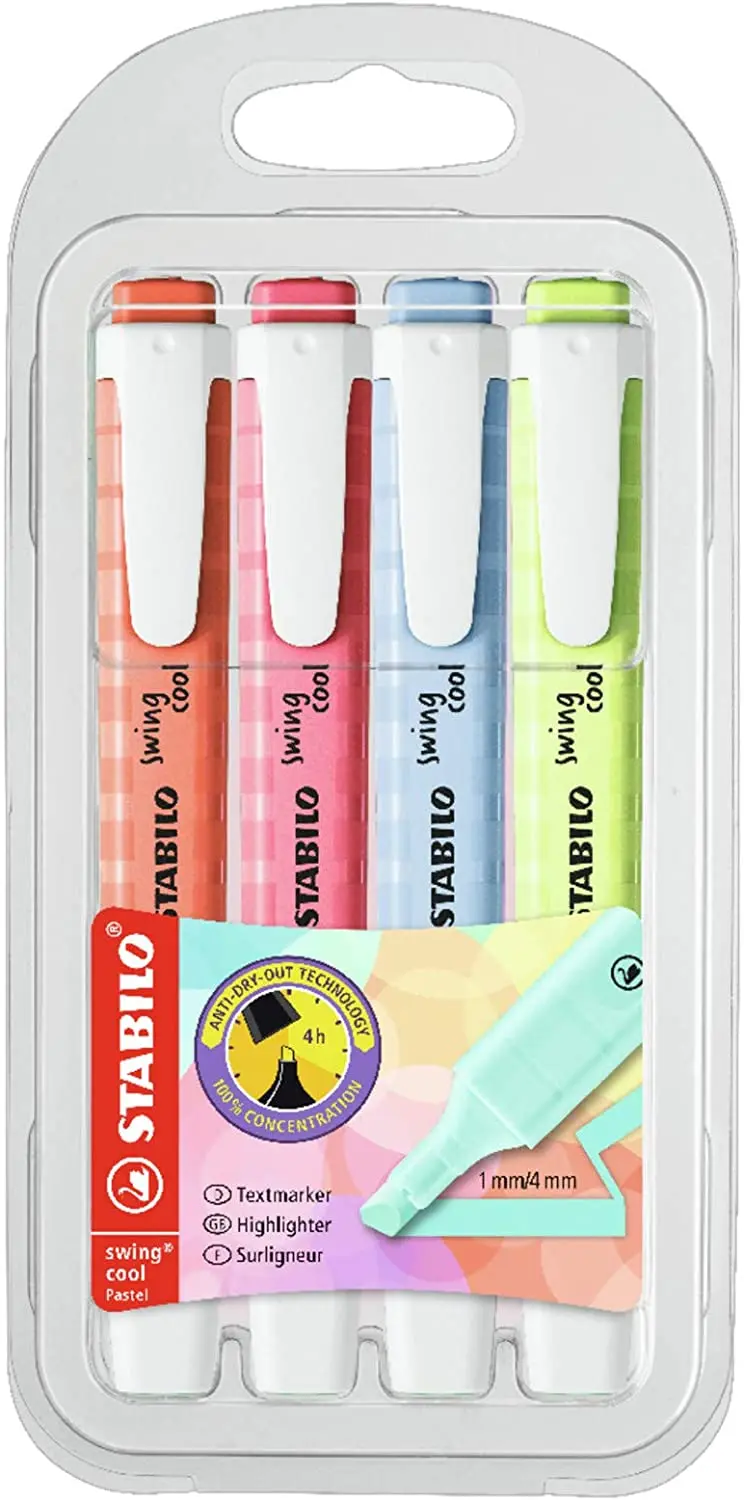 

STABILO SWING COOL Pastel - 4'lü package-‎Misket lemon, pink, blue, red