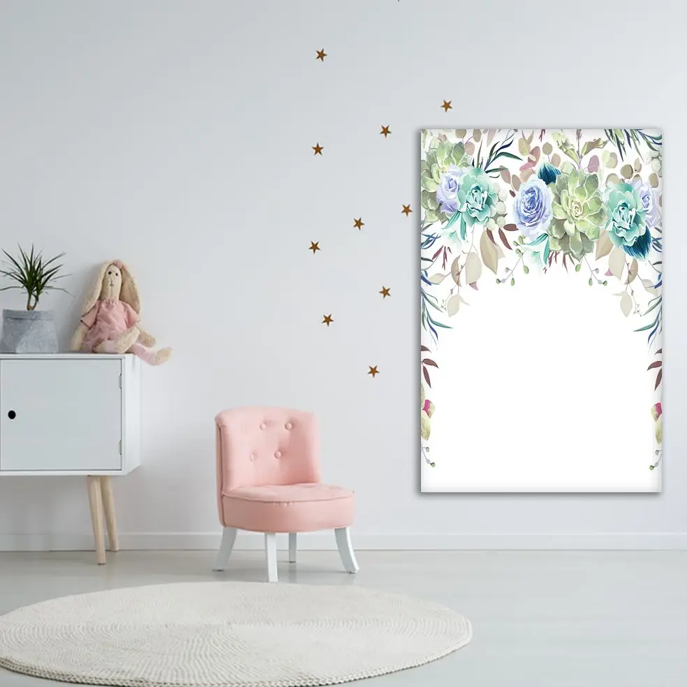 Гобеленовая гирлянда рамка из роз цветы листья суккуленты ягоды цветочный