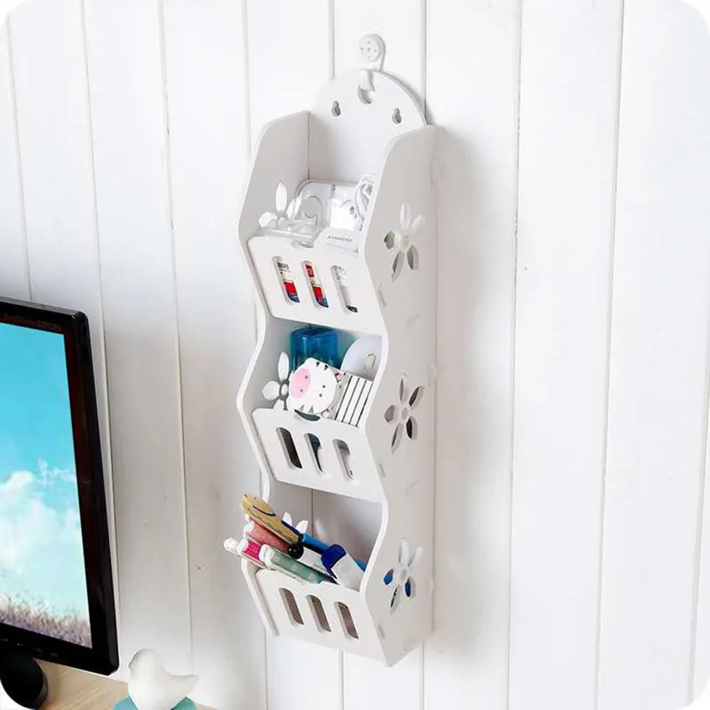 

Wall-mounted Shelf Cosmetic Wall Hanging Organizer Storage Rack For Bathroom Cosmetics Makeup Durable Rack