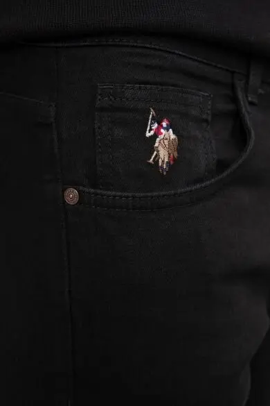 U.S. POLO ASSN. Черные прямые джинсовые брюки | Мужская одежда