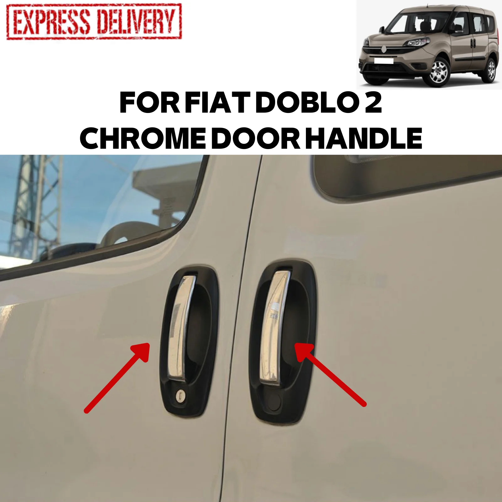 

Хромированная дверная ручка для FIAT DOBLO 2 2010-2021 5 шт. отделка из нержавеющей стали уличный аксессуар боковая панель трасса Модифицированная