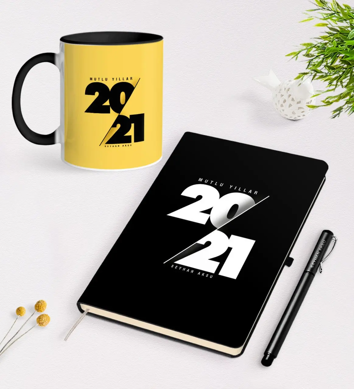 

Персонализированные 2021 с днем рождения черная ручка для записной книжки и кружка Seti-9 надежное качество экономически эффективным Новый год ...