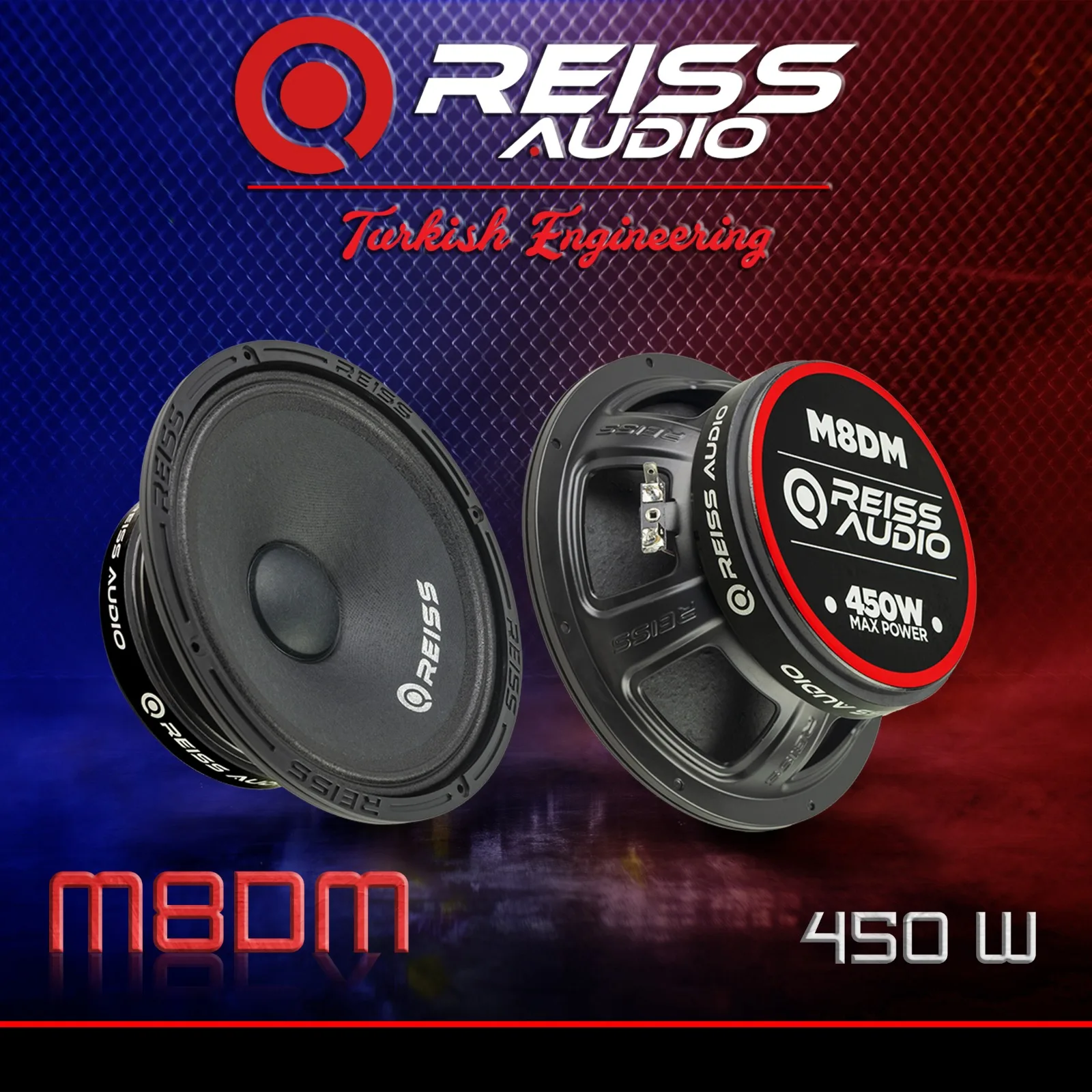 

RS-M8DM 20 см Среднечастотный динамик 150RMS 450 Вт 4 Ом 2 шт. в коробке