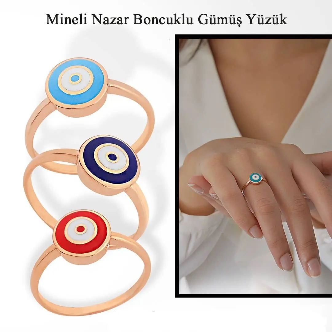 

Кабошоны Minik Nazarlı цвет Seçenekli Новое серебряное кольцо