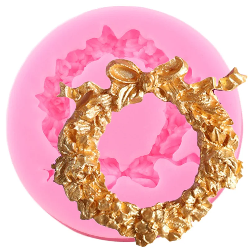 Силиконовая форма для украшения торта цветочный венок FDA силиконовая форма|Формы