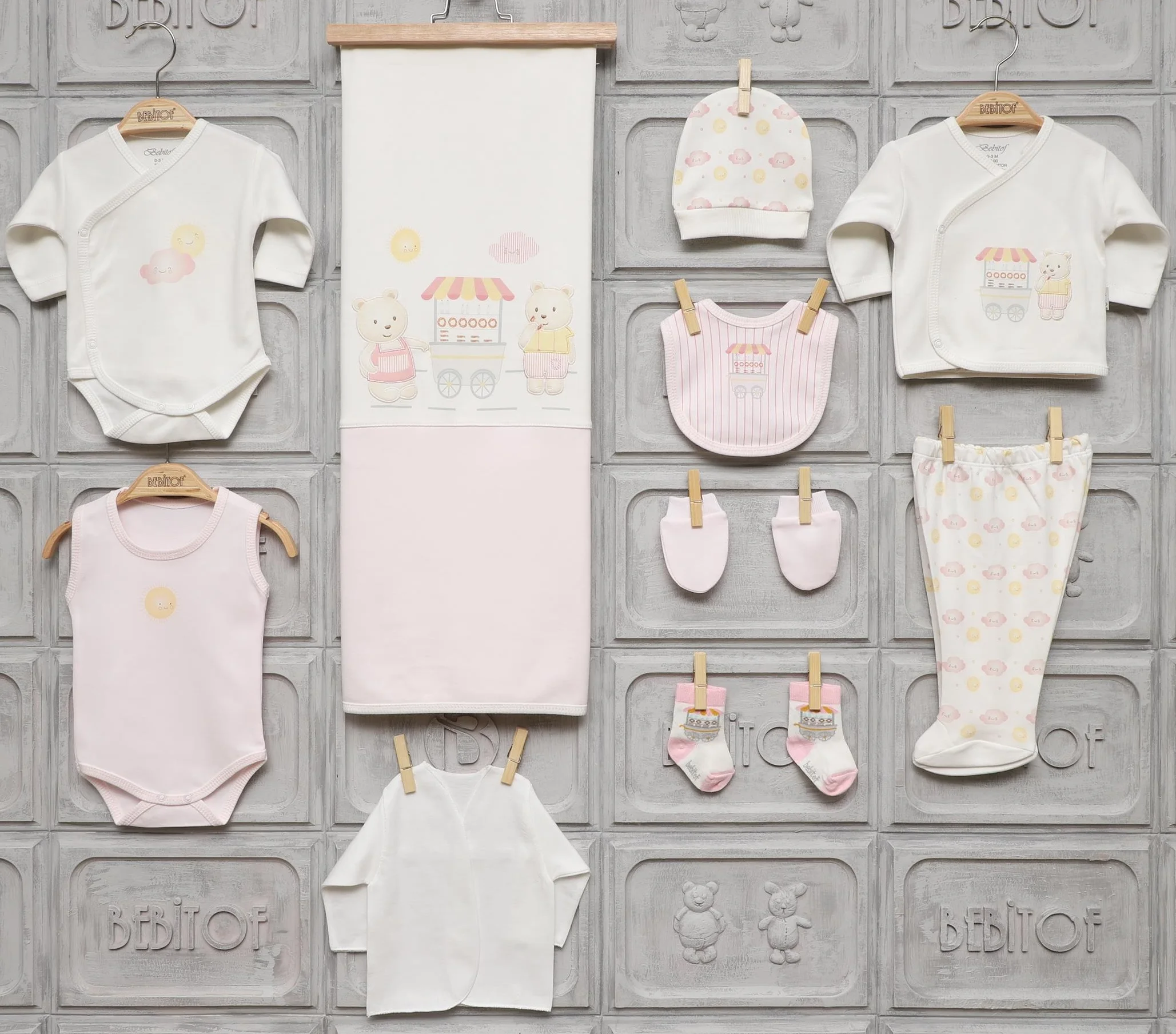 

Bebitof Newborn Baby Girls Clothing Cotton Basic Essentials Clothes 10 Piece Layette Wellcome Home Gift Set 0 3 Months