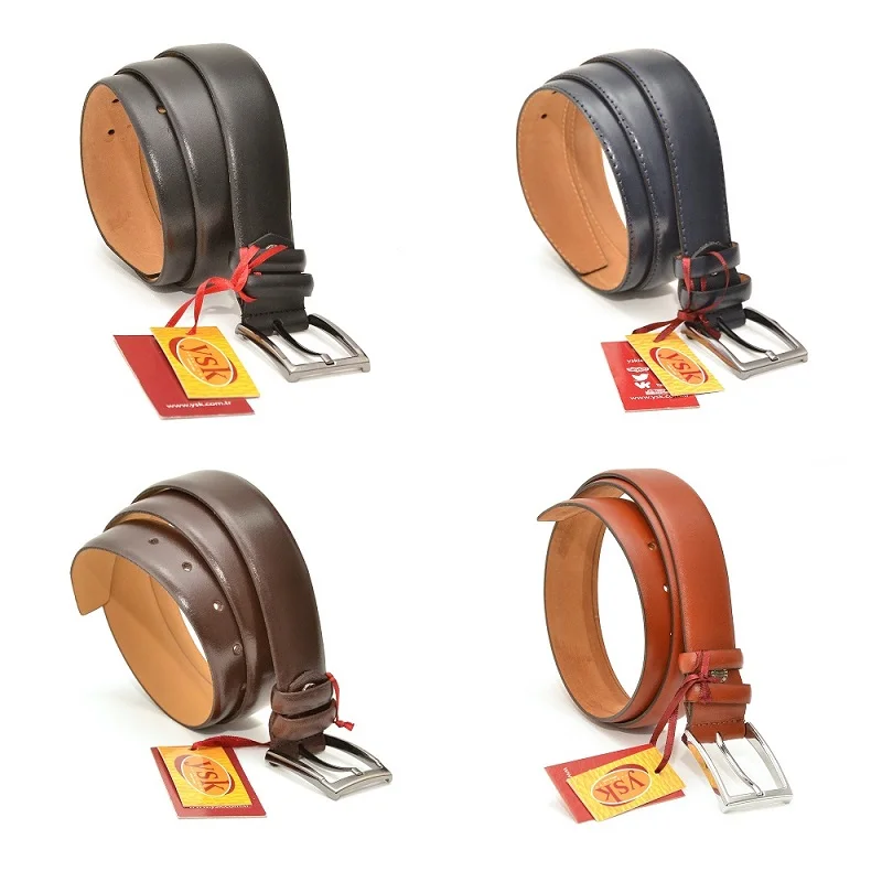 Классический деловой мужской ремень YSK из натуральной кожи ширина 3 5 см