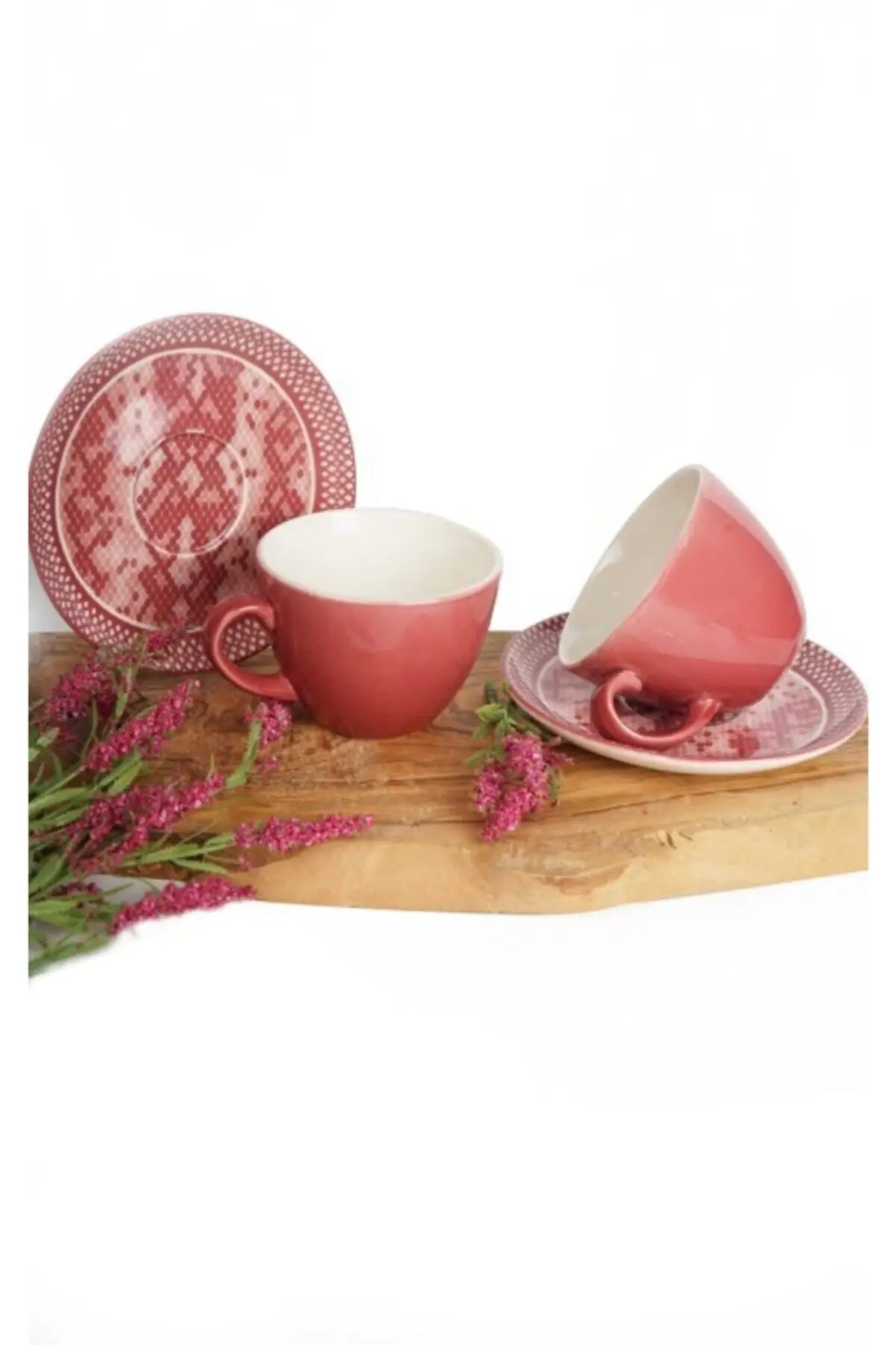 

2li porcelain tea cup set ceramic pink red european style classic mug coffee cup pad drink milk decorative