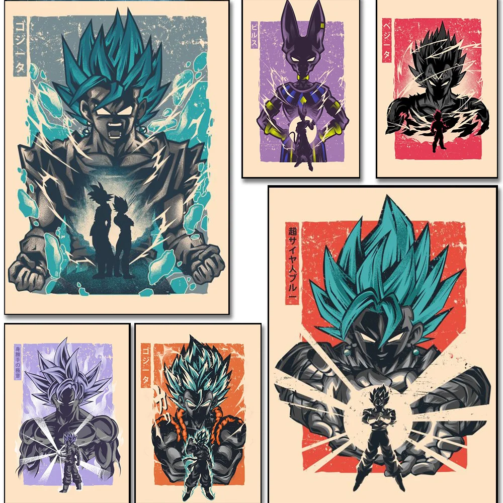 

Dragon Ball Anime Pop Art Poster Wall Art Decoration Picture in Picture Canvas Painting Cuadros Mural Home Kids Room Decor