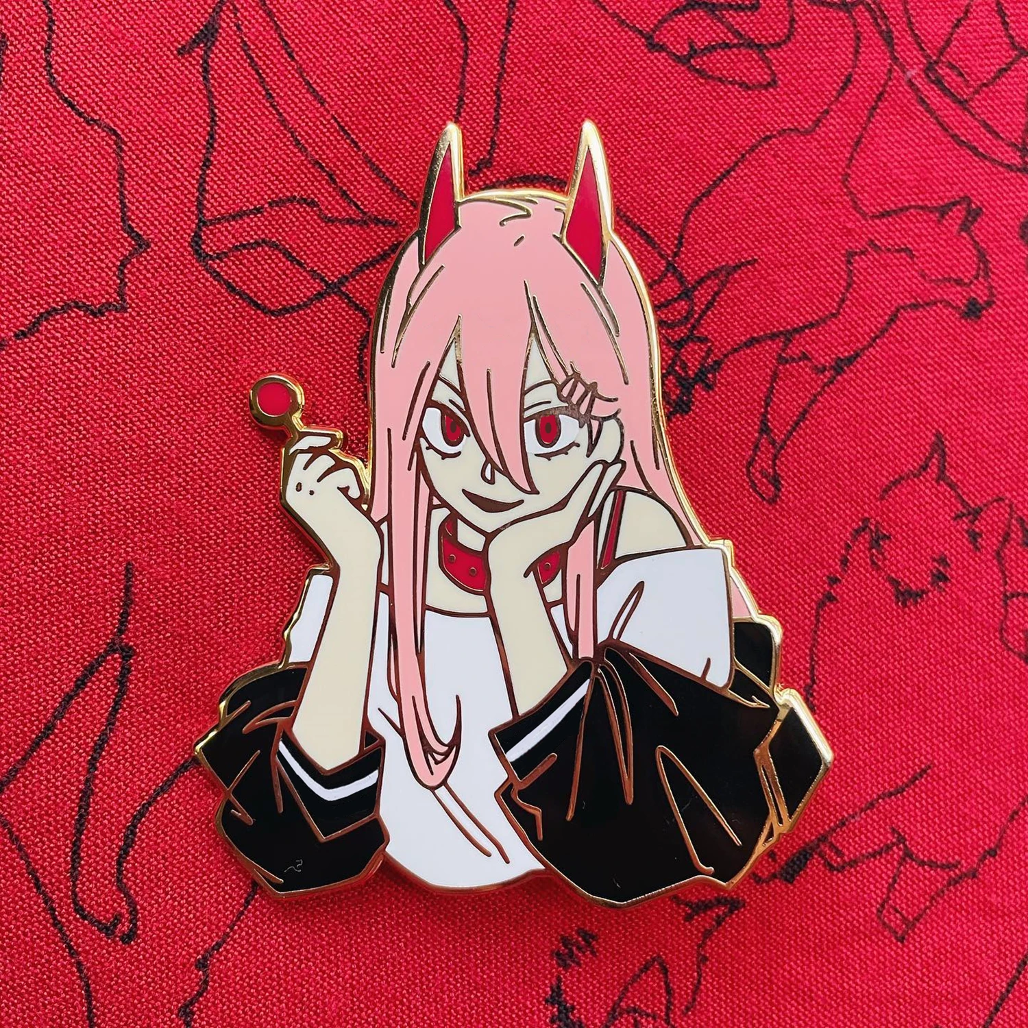 

Power Hard Enamel Pin Chainsaw Man Anime Pins Fans Collect Metal Brooch