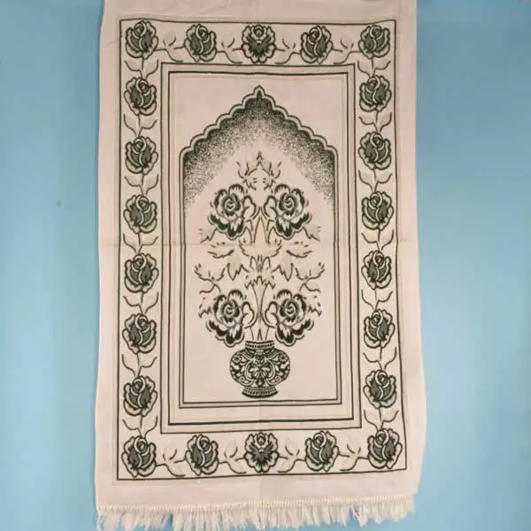 

WONDERFUL Velvet Prayer Rug Green Pattern FREE SHİPPİNG