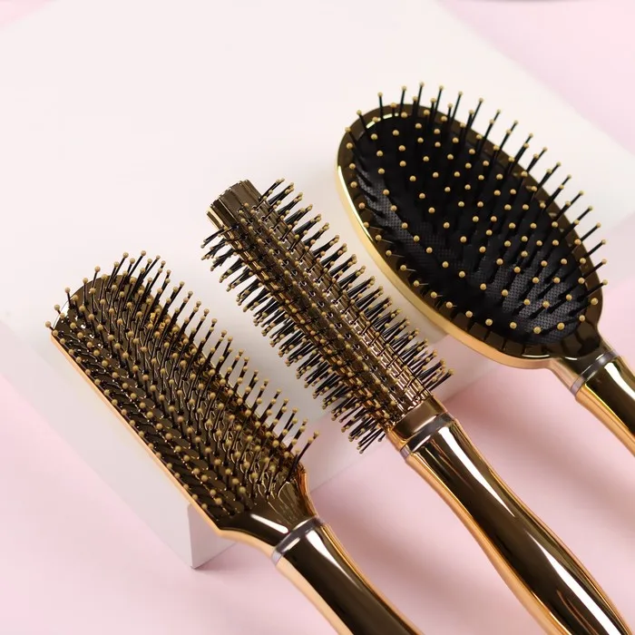 Подарочный набор Золотой локон 3 предмета: массажные расчёски брашинг |