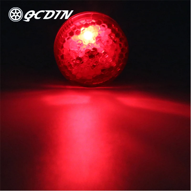 

QCDIN 2Pcs LED Car Door Warning Lighting Red LED Color Lamp DC 12V 2W ABS Light For Car Safety Door Warning Lighting