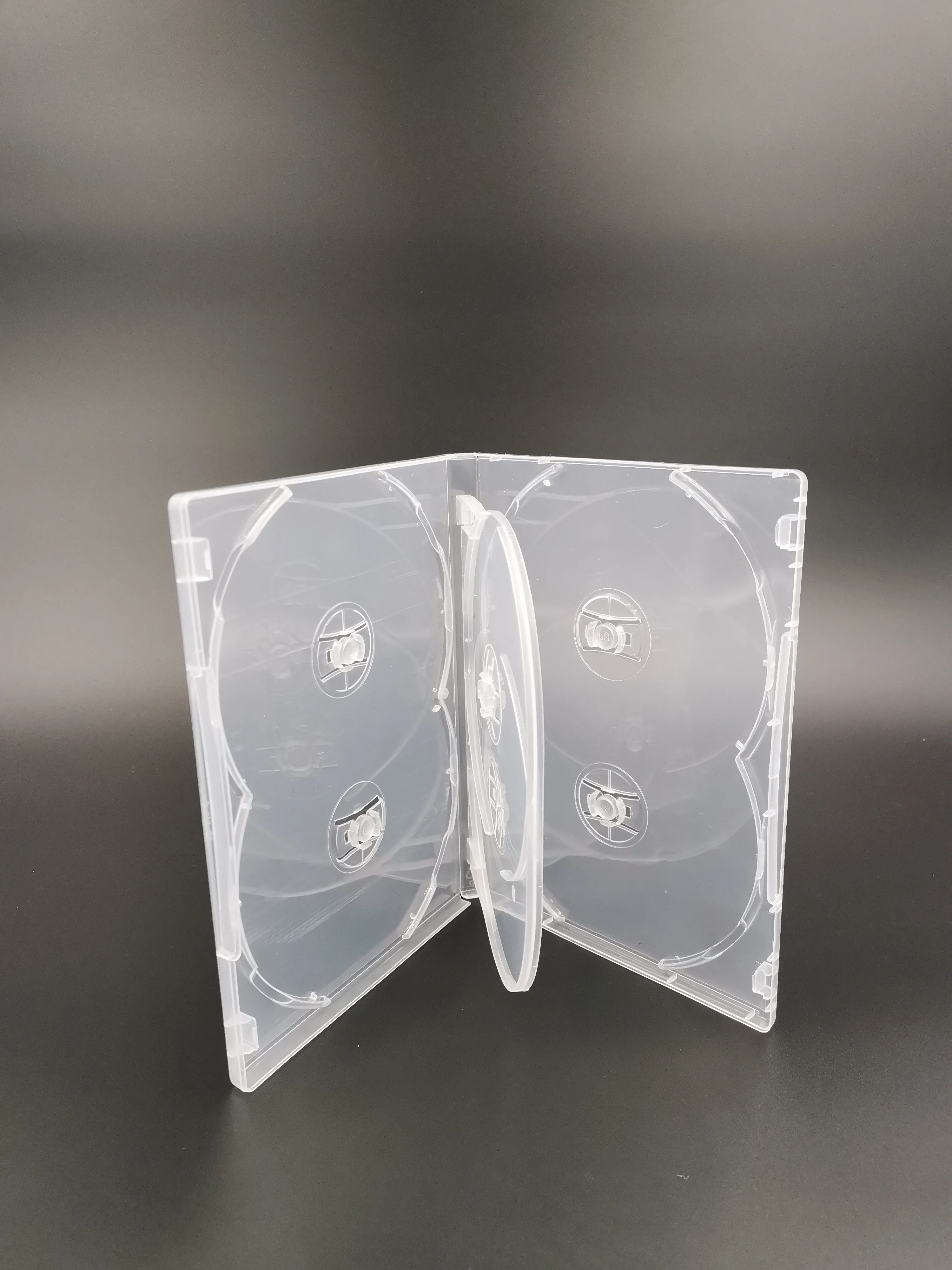 Футляр ДВД, на 6 дисков, с треем, прозрачный, для DVD-R, DVD case multi ...