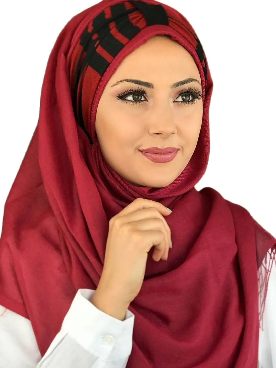 

New Fashion Hijab Women Muslim Hijab 2021 Islamic Hijab Scarf Şapka Scarf Burgundy Hijab Instant Hijab