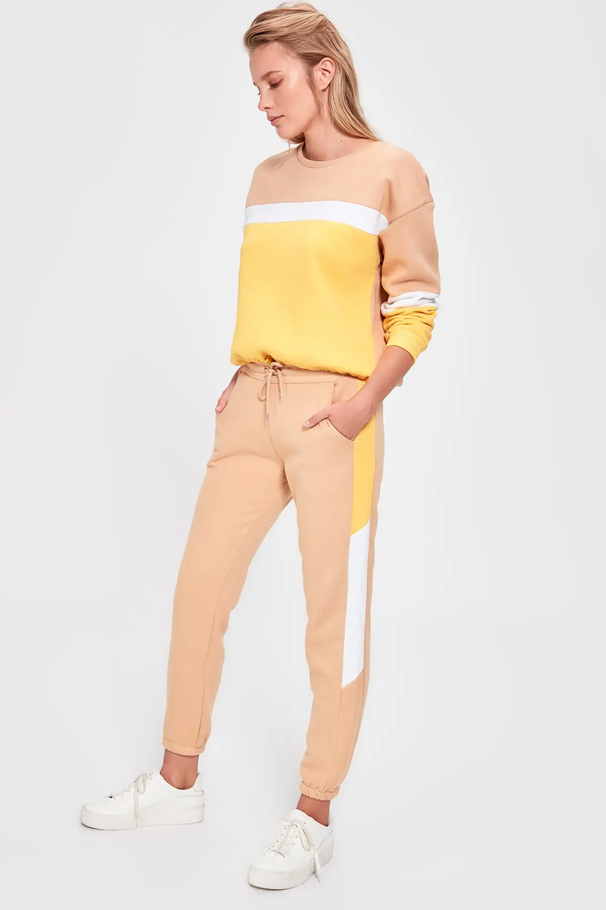 Trendyol shardonlu трикотажные спортивные штаны TWOAW20EA0119|Беговые штаны| |