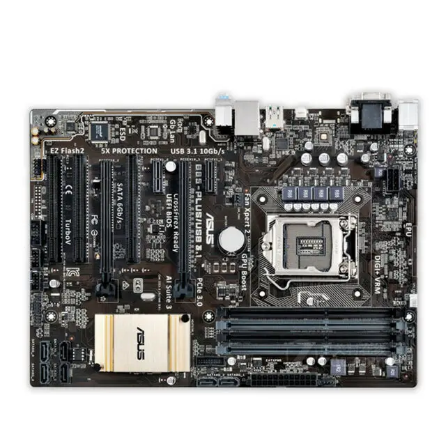 

ASUA B85-PLUS/USB3.1 LGA 1150 Motherboard DDR3 32GB PCI-E 3.0 USB3.1 VGA DVI ATX Intel B85 Motherboard For Core i3-4160T cpus