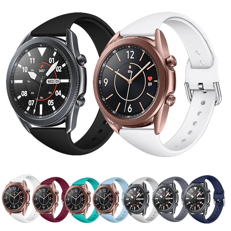 Ремешок силиконовый для часов Huawei Watch gt 2 браслет Samsung Galaxy 42 мм Active 20 мм|Ремешки