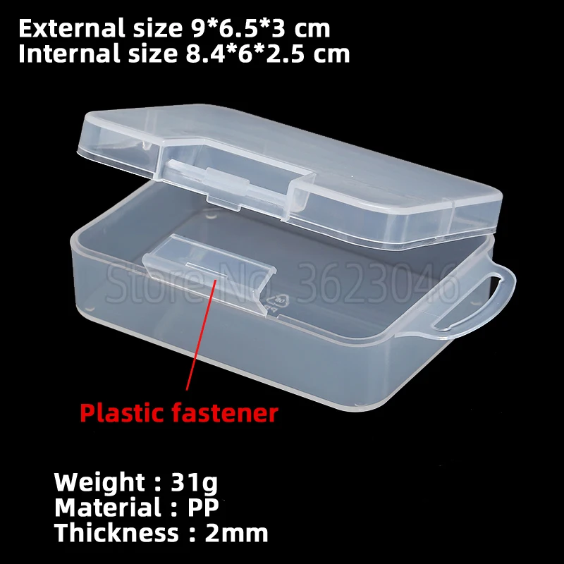 

10 pieces Rectangle Tool Case Parts Accessory Organize Storage Screw Sample Transparent Box 504X