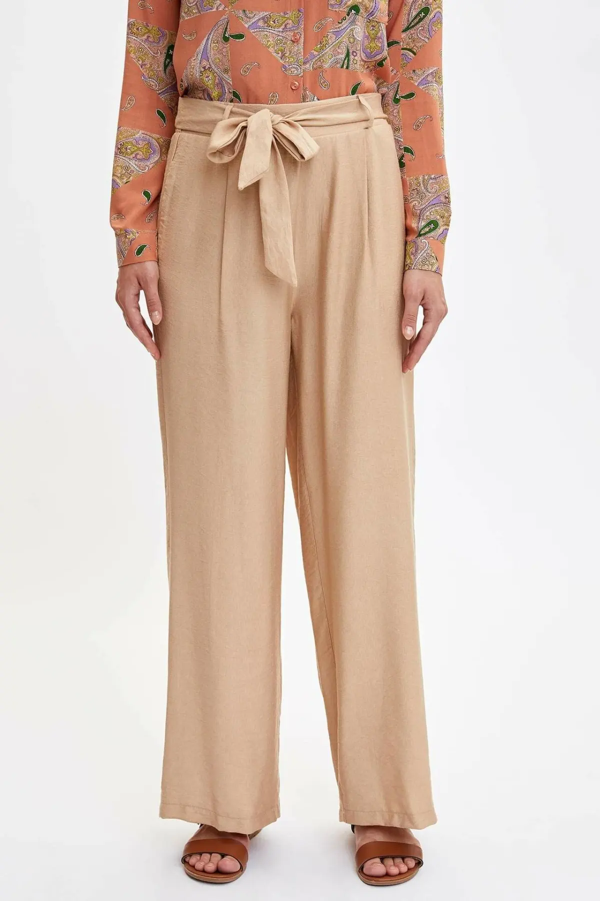 DeFacto осенние женские Модные свободные брюки повседневные удобные однотонные