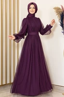 purple colour women abaya elegant and quality dress muslim dress new season fashion made in turkey caftan kaftan