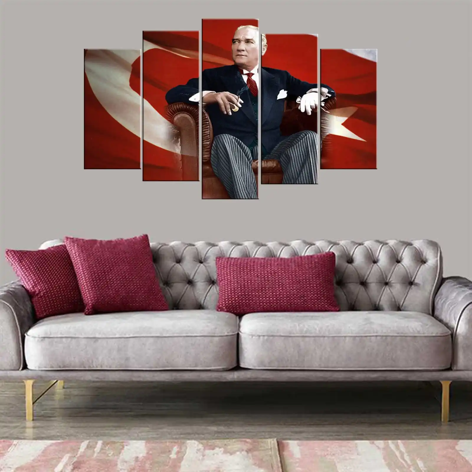 

Ataturk-5 PIECE PICTURE of MDF TABLE
