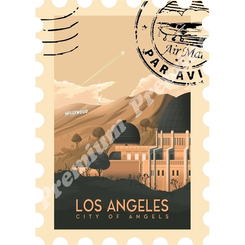 Калифорния Сувенирный магнит Винтажный туристический плакат|Магниты на