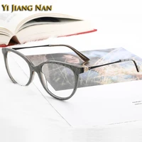 women cat eye fashion optical eyewear acetate eyeglasses trendy prescription glasses frame big rim clear lens spectacles
