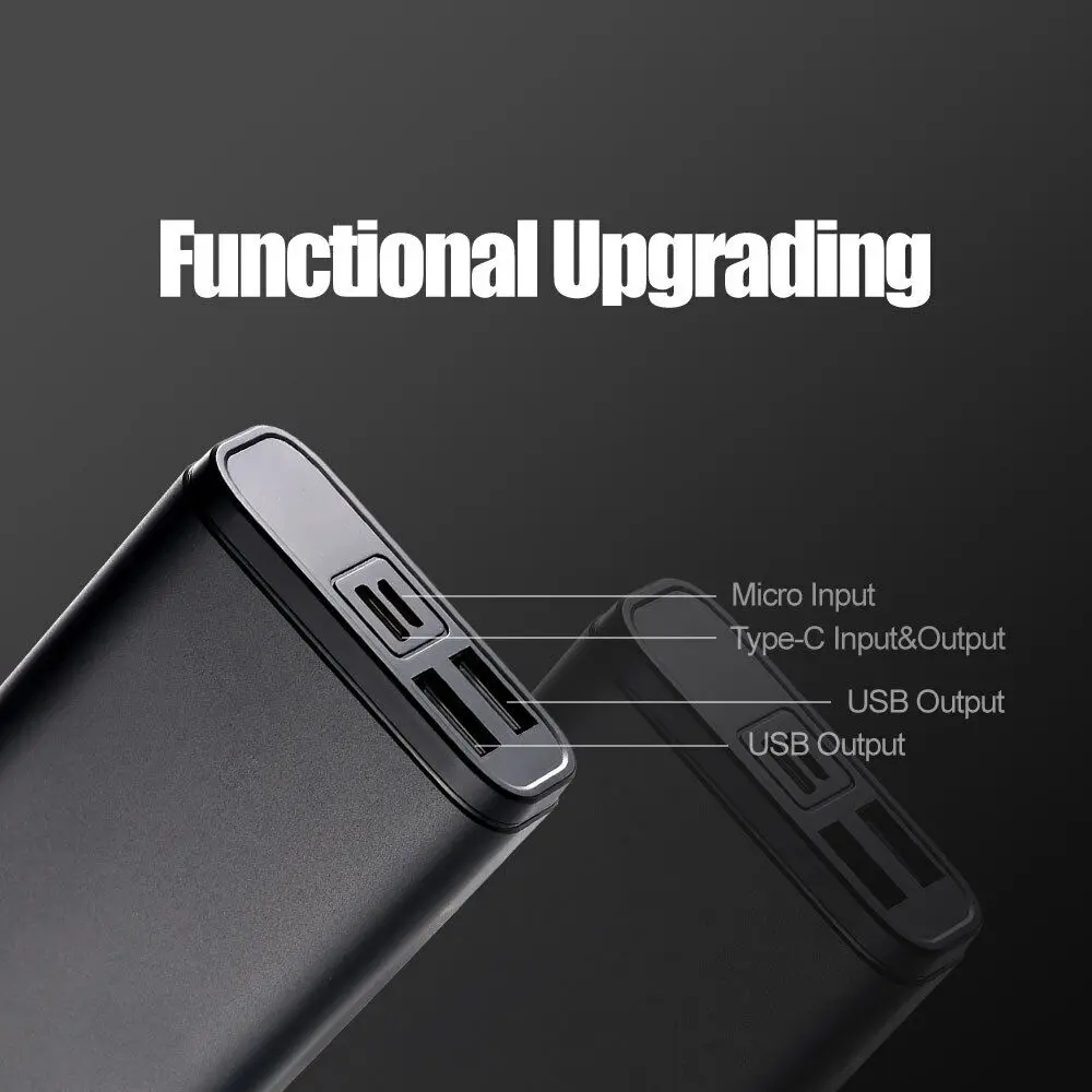 Easyacc Power Bank 10000mAh Portable Charging Digital Display 10000 mAh USB Type C External Battery Charger For iPhone Huawei | Мобильные