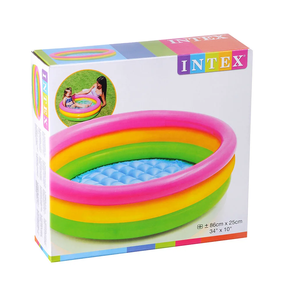 Бассейн надувной детский INTEX &quotРАДУГА&quot 86х25 см | Спорт и развлечения