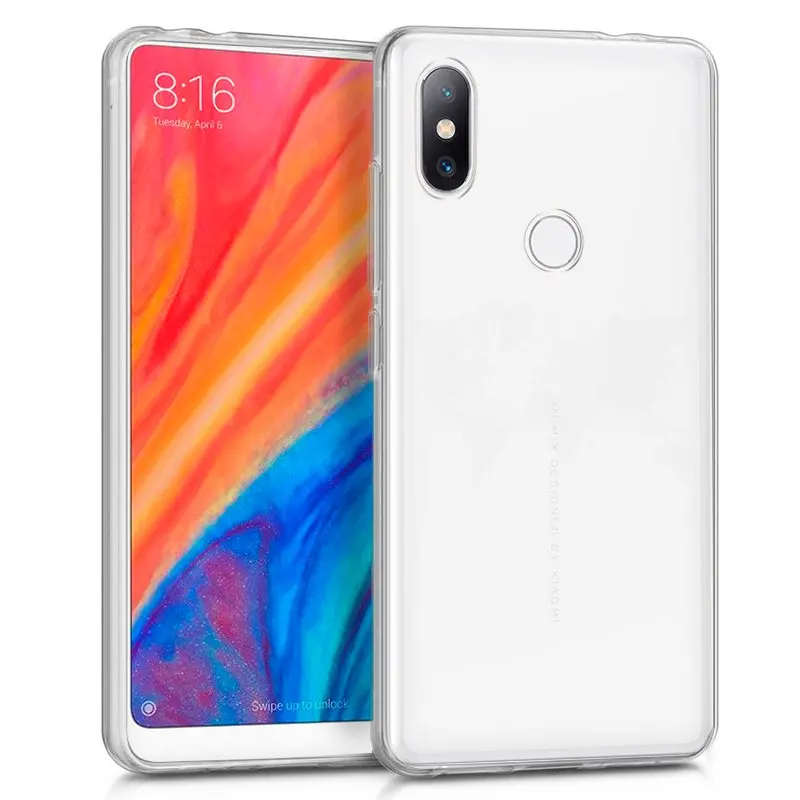 Силиконовый чехол Xiaomi Mi Mix 2S прозрачный ультратонкий легкий доступные порты