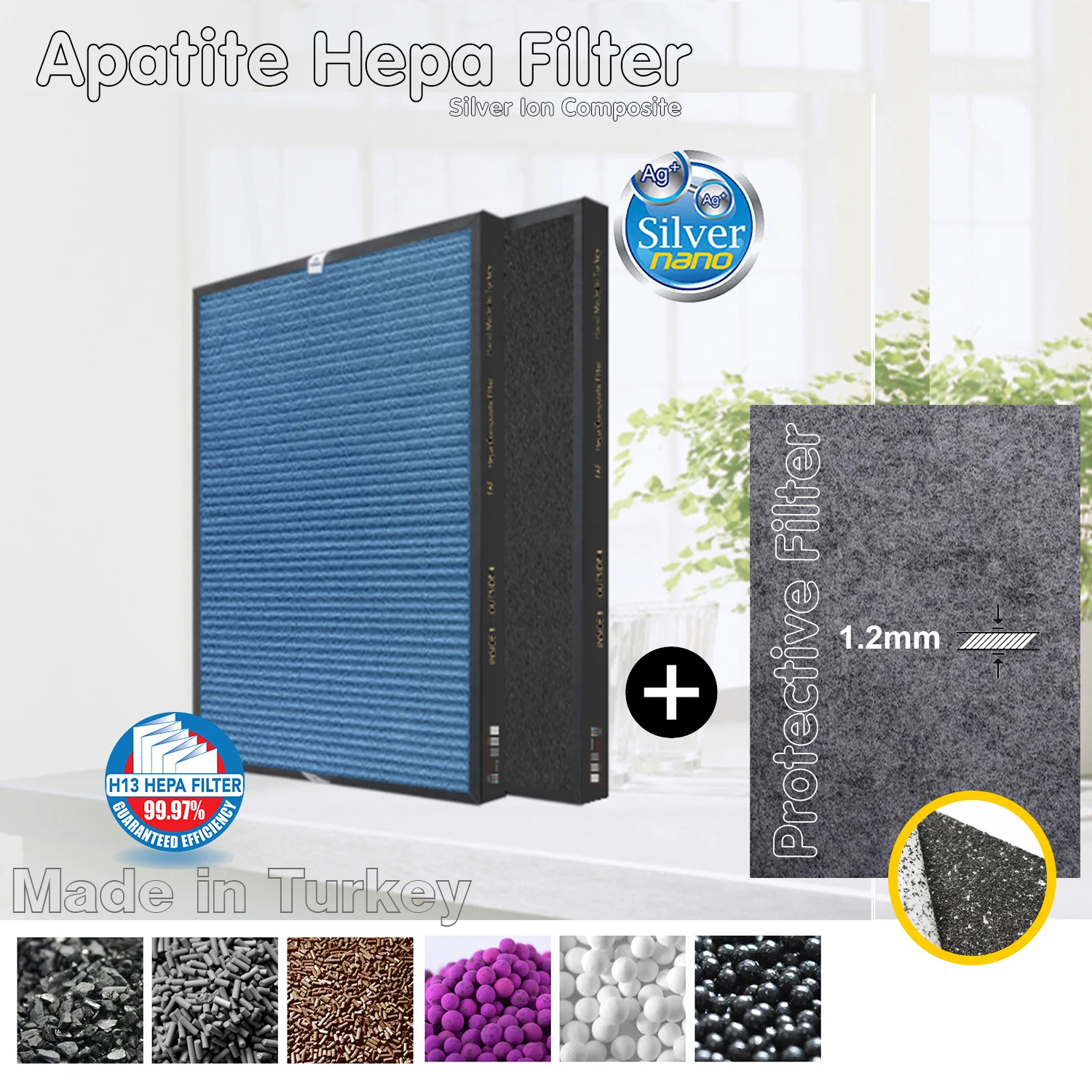 

Air purifier parts HEPA + Activated Carbon Composite Multifunctional Filter 390*330*45mm for Custom filter and Protective Filter