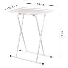 Складной журнальный столик лоток для сада патио Пикник Открытый пластиковый белый