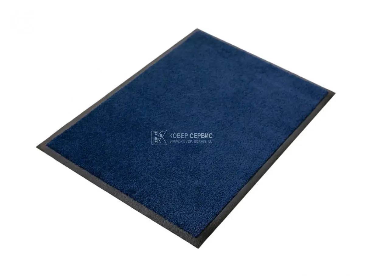 Ворсовый ковер на резиновой основе MONO navy 60x85 | Дом и сад