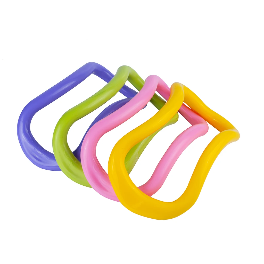 

Rebuwo Yoga Ring Yoga Stretching Ring Fitness Ring Yoga Auxiliary Pilates Lean Body Fitness Exercise Shaping -Yellow