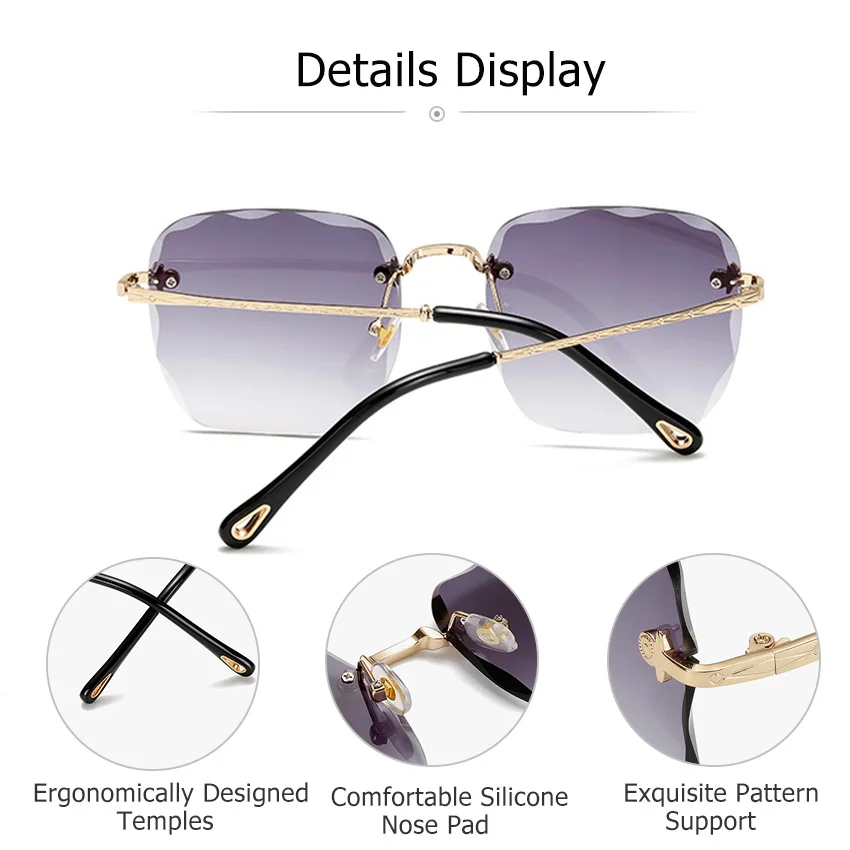 Женское солнцезащитное стекло cushoul с УФ защитой квадратное градиентное