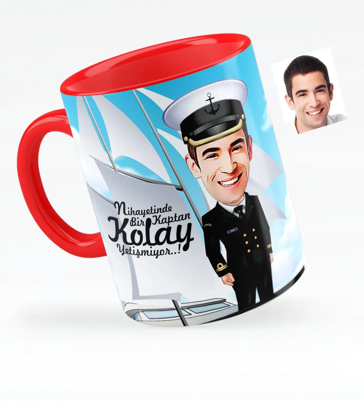 

Personalized Bay Sea Captain Caricature Of Red Mug Cup-1