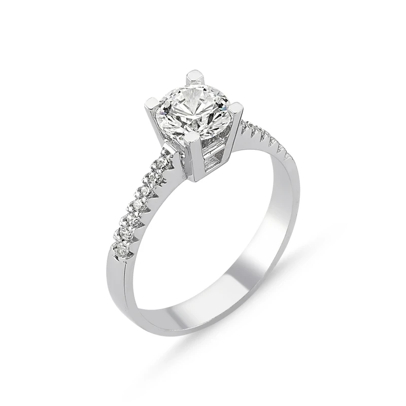 

Silver 925 Sterling Swarovski Zirconia Cubic Zirconia Engagement Ring
