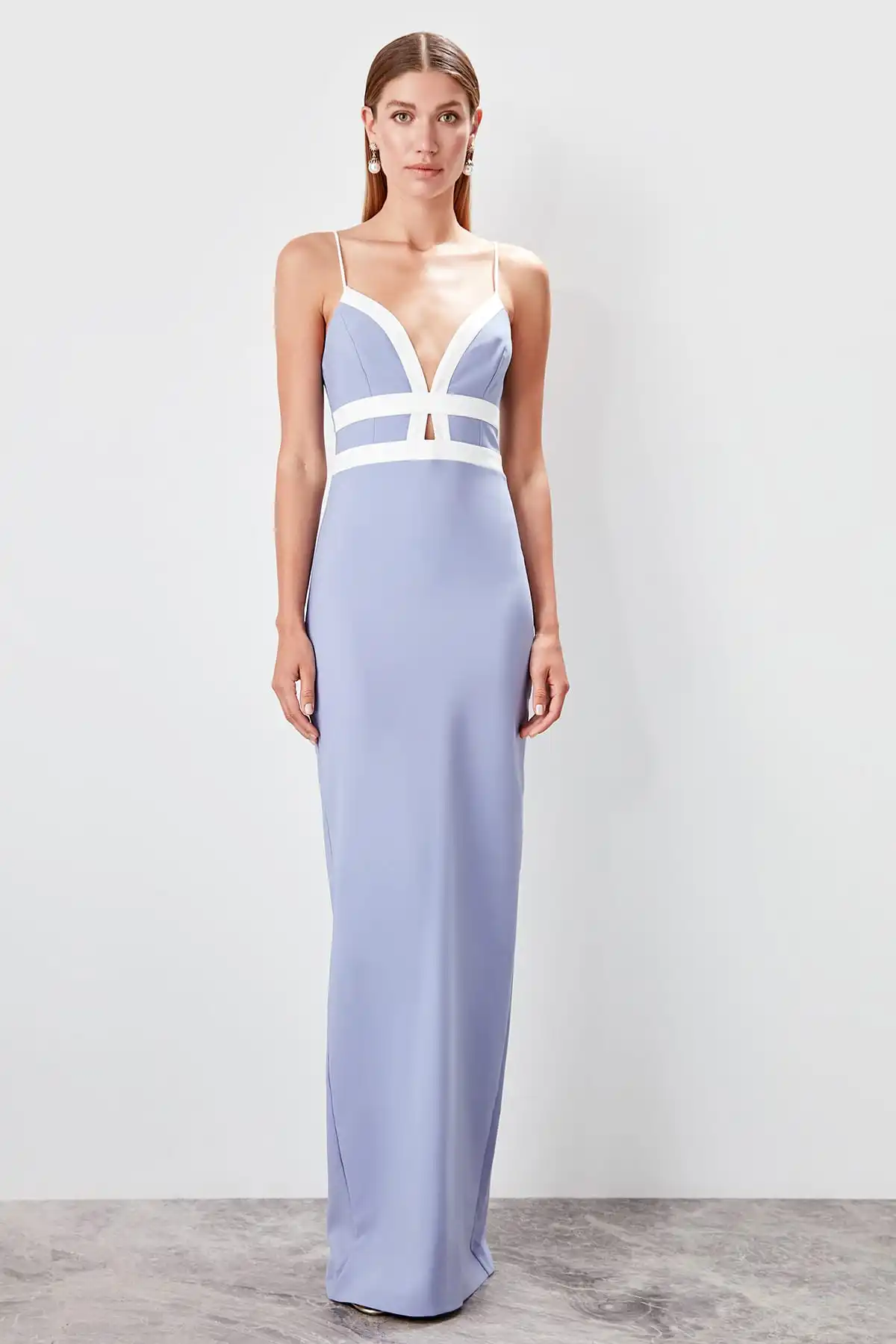 Trendyol с цветными блоками вечернее платье TPRSS19BB0547 | Свадьбы и торжества