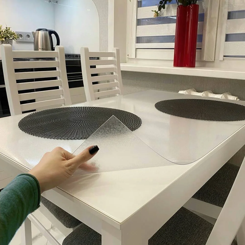 Скатерть силиконовая рифленая матовая скатерть водостойкая жидкое стекло