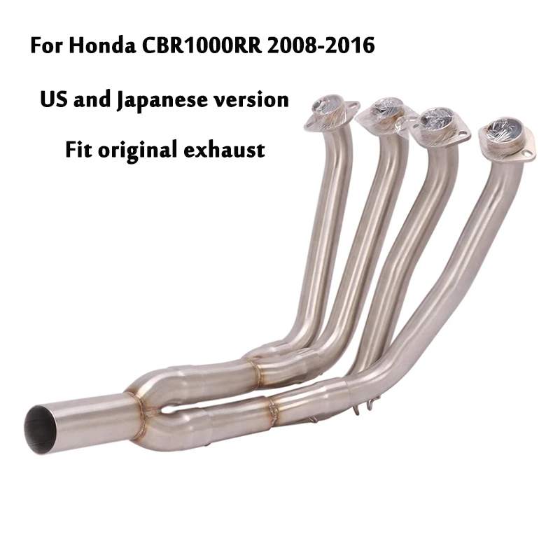 

For Honda CBR1000RR 2008-2016 Motorcycle Exhaust Front Header Pipe Connecting Link Tube Modified Slip On Original Tail Muffler