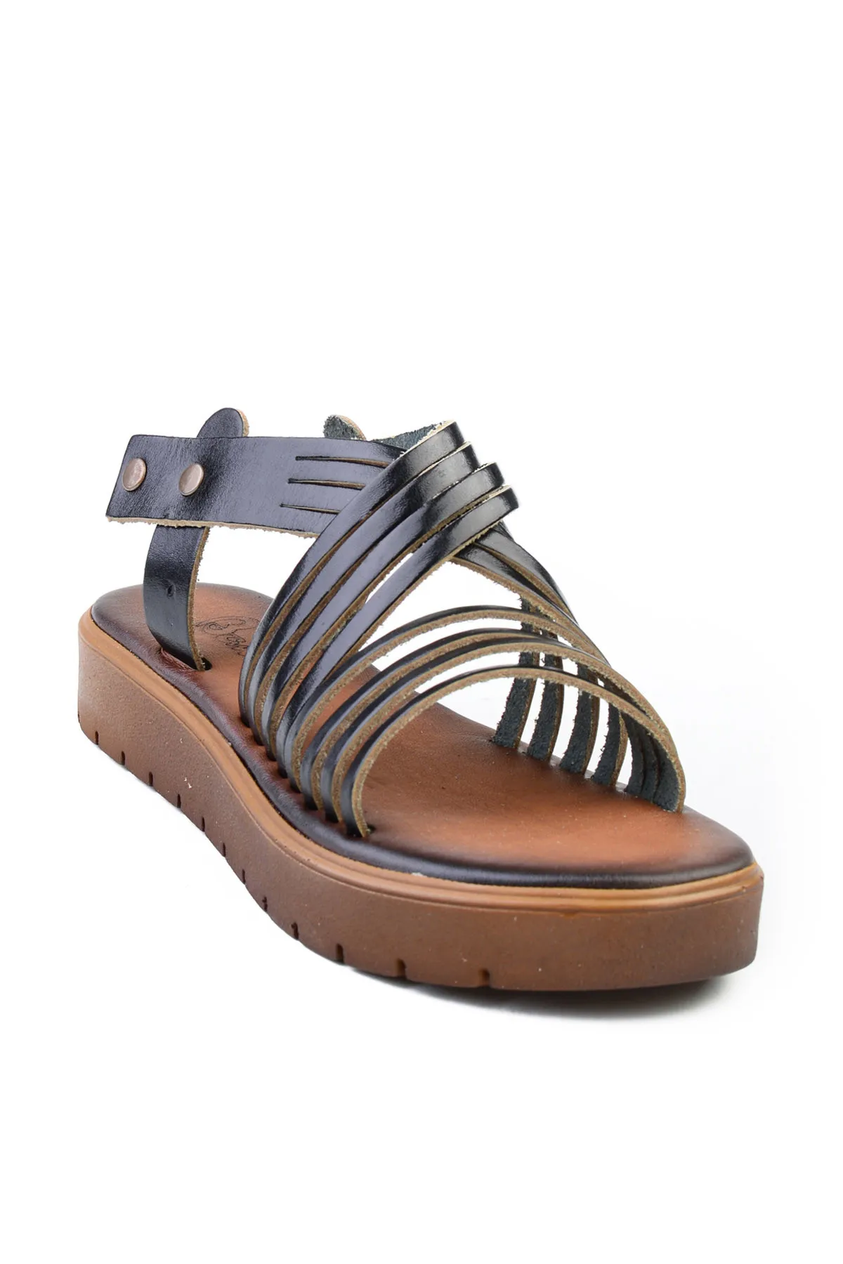 Bambi Genuine Leather Black Women 'S Sandals H0553971003 | Обувь