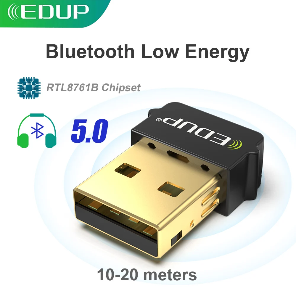 

EDUP Bluetooth5.0 USB Wireless Bluetooth Dongle Mini Portable Bluetooth Connector RTL Chipset Receiver Transmitter For Computer