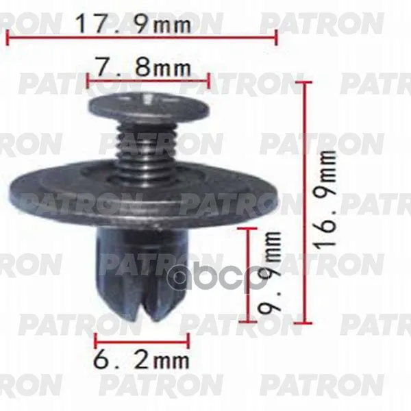 Клипса Пластмассовая Honda Распорная Резьбовая PATRON арт. P37-0316 | Автомобили и