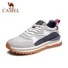 Мужские сетчатые кроссовки CAMEL, коричневые дышащие кроссовки из коровьей замши в стиле ретро, Повседневная модная обувь на толстой подошве для весны, 2022