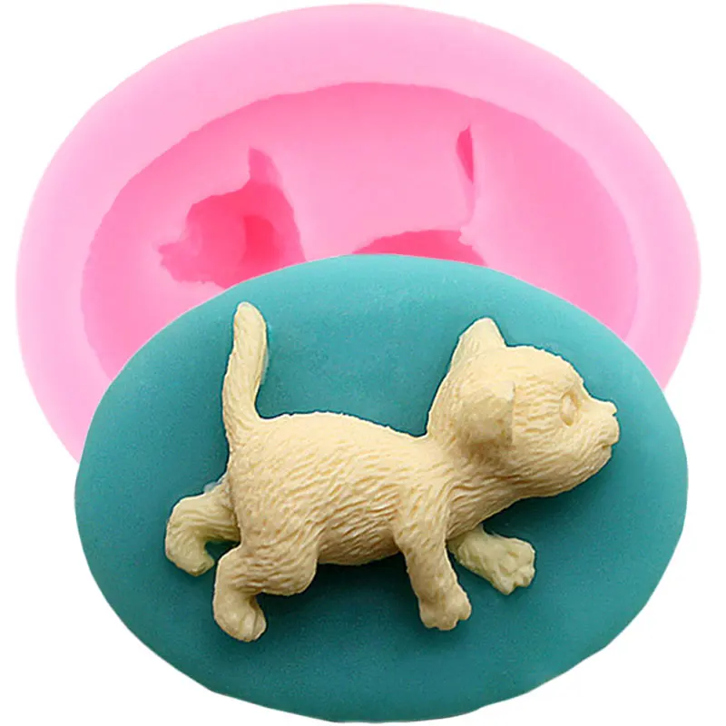 

Мультфильм силиконовая форма в виде кота DIY вечерние Топпинг для кексов инструменты для украшения тортов из мастики шоколад формы для масти...