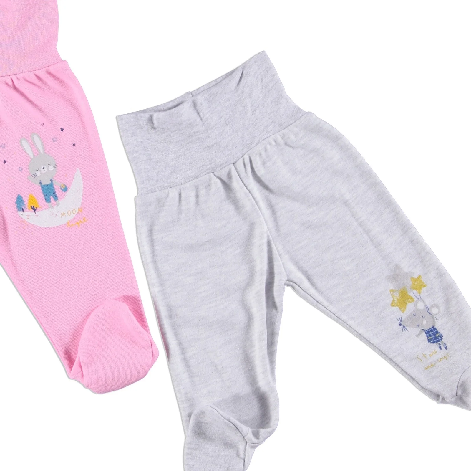 Ebebek HelloBaby/Детские широкие складывающиеся повседневные штаны с резинкой на талии 2