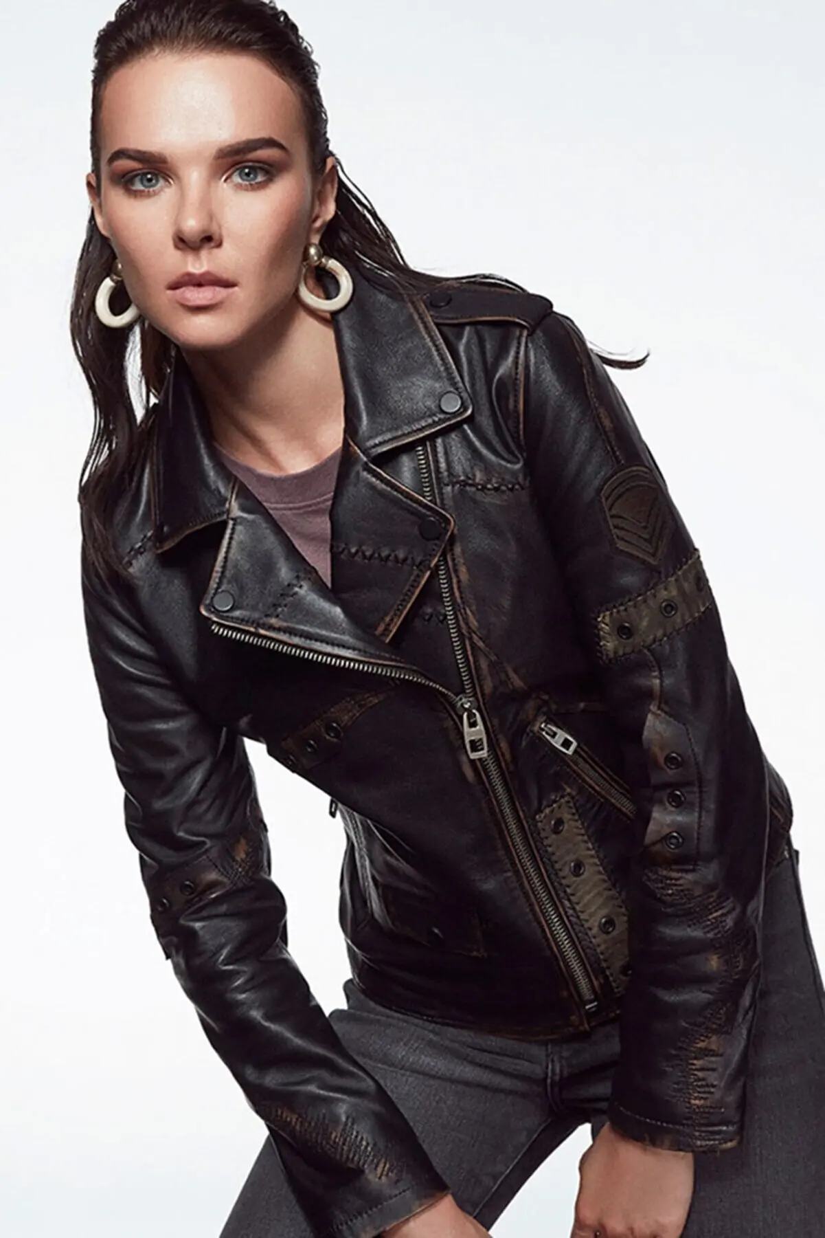 Genuine Sheepskin Slim Fit Red Biker Jacket Women Sports Leather Coats Spring And Autumn Fashion Products Keep Warm Waterproof