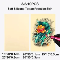3510 pcs soft silicone tattoo practice skin for permanent makeup beginners artists pads double sides blank tattoo fake skin
